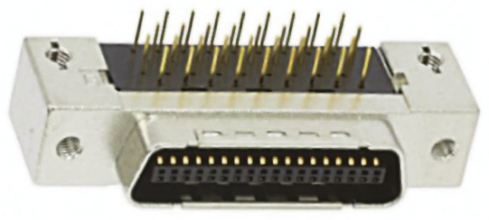 3M MDR 102 50 Way Right Angle Through Hole D-sub Connector Plug, 1.27mm Pitch