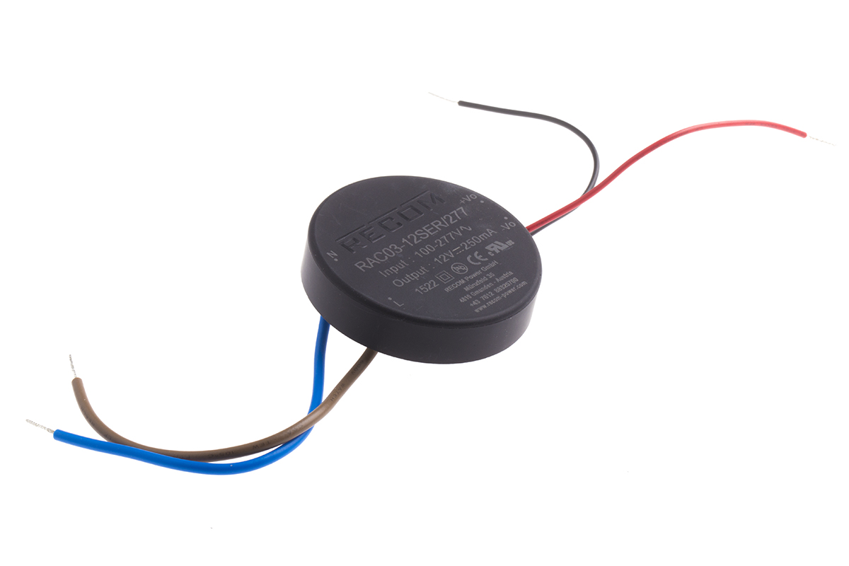 Recom Switching Power Supply, RAC03-12SER/277, 12V dc, 250mA, 3W, 1 Output, 120 → 430 V dc, 85 → 305 V ac