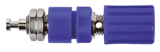 Schutzinger 36A, Blue Binding Post With Brass Contacts and Nickel Plated