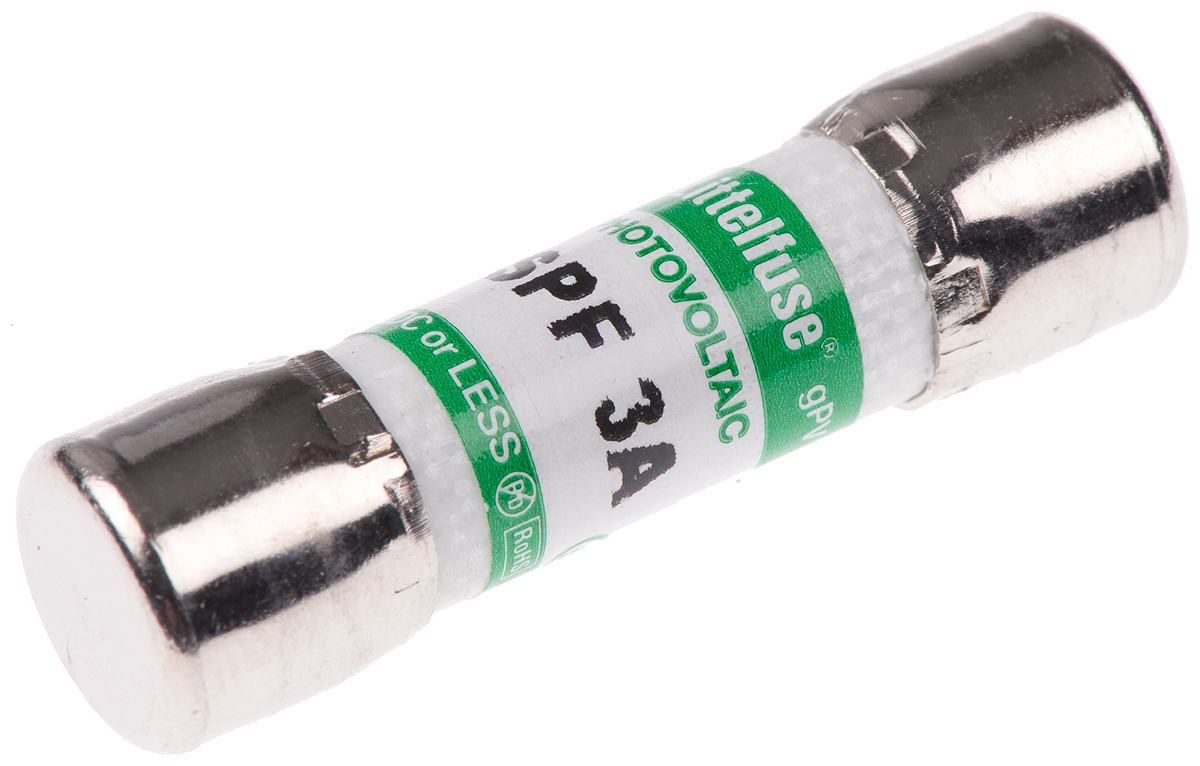 Littelfuse 3A F Melamine Cartridge Fuse, 10 x 38mm
