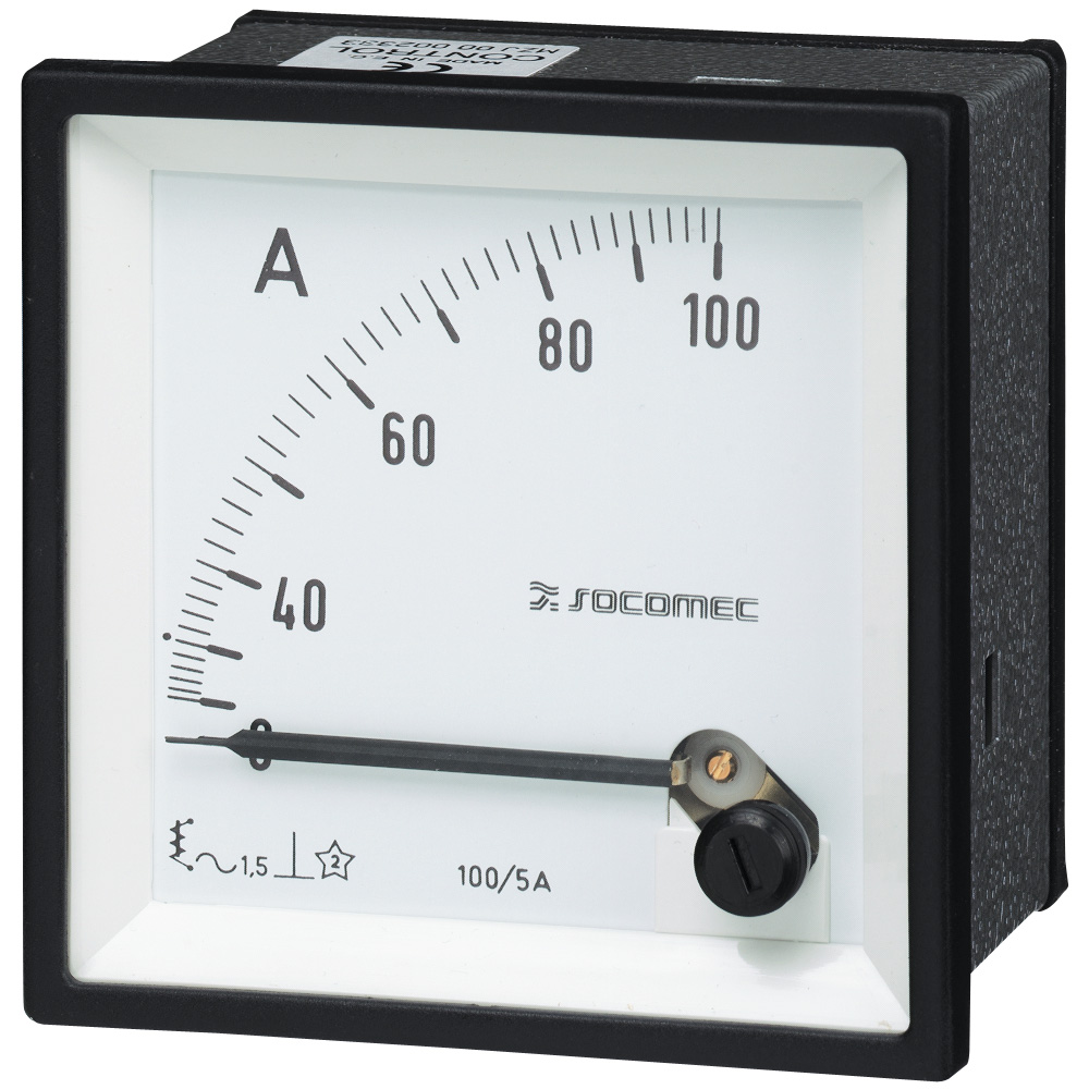 Socomec 192B Analogue Panel Ammeter 50A AC, 72mm x 72mm