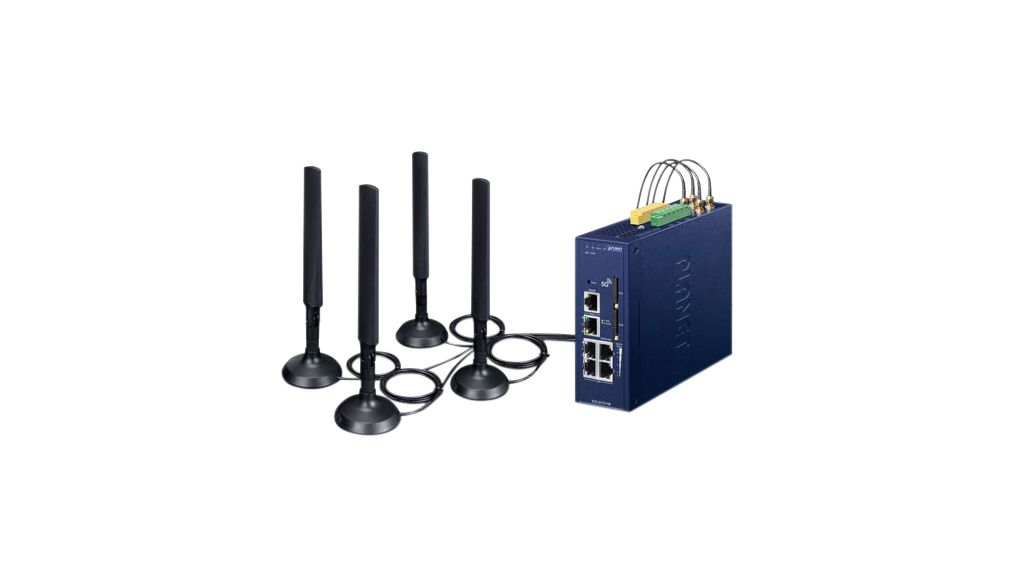 Planet ICG Series Desktop, DIN Rail, Wall Gateway Module, 5 RJ45 Ports, 1000Mbit/s Transmission, 24V