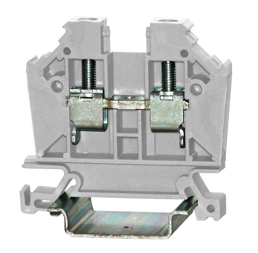 RS PRO Grey, Single-Level, Cage Clamp Termination