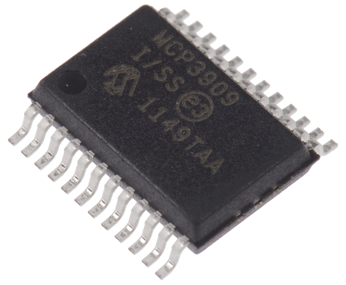Microchip 16 bit Energy Meter IC 24-Pin SSOP, MCP3909-I/SS
