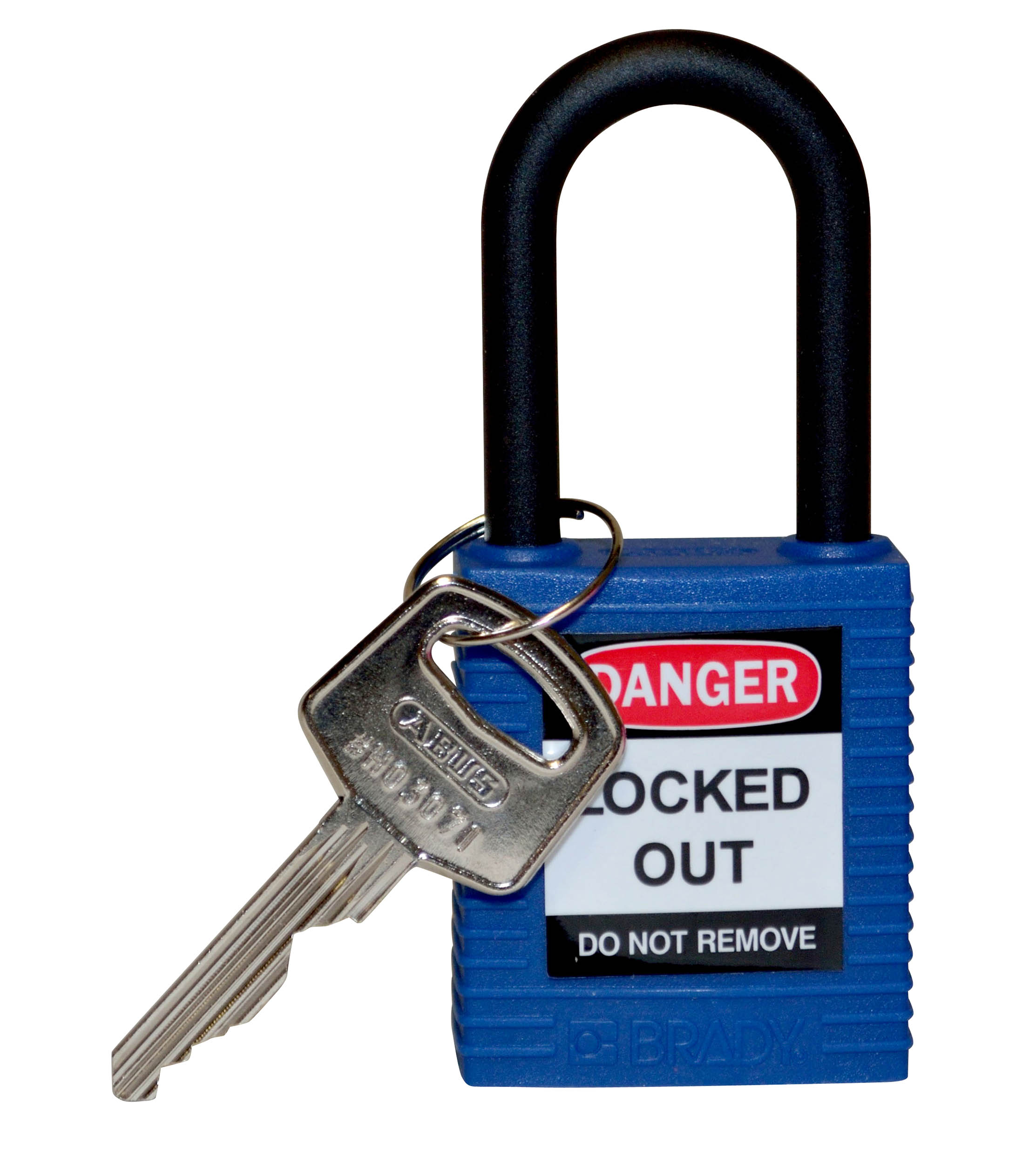 Brady LOTO-6 Key Weatherproof Nylon Padlock, 6.35mm Shackle, 38.10mm Body