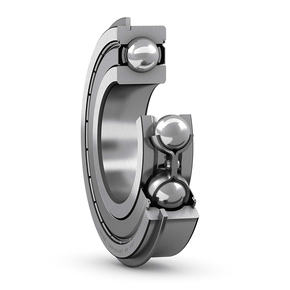 SKF 6206-2ZNR 1 Row Ball Bearing - 30 mm ID, 62 mm OD