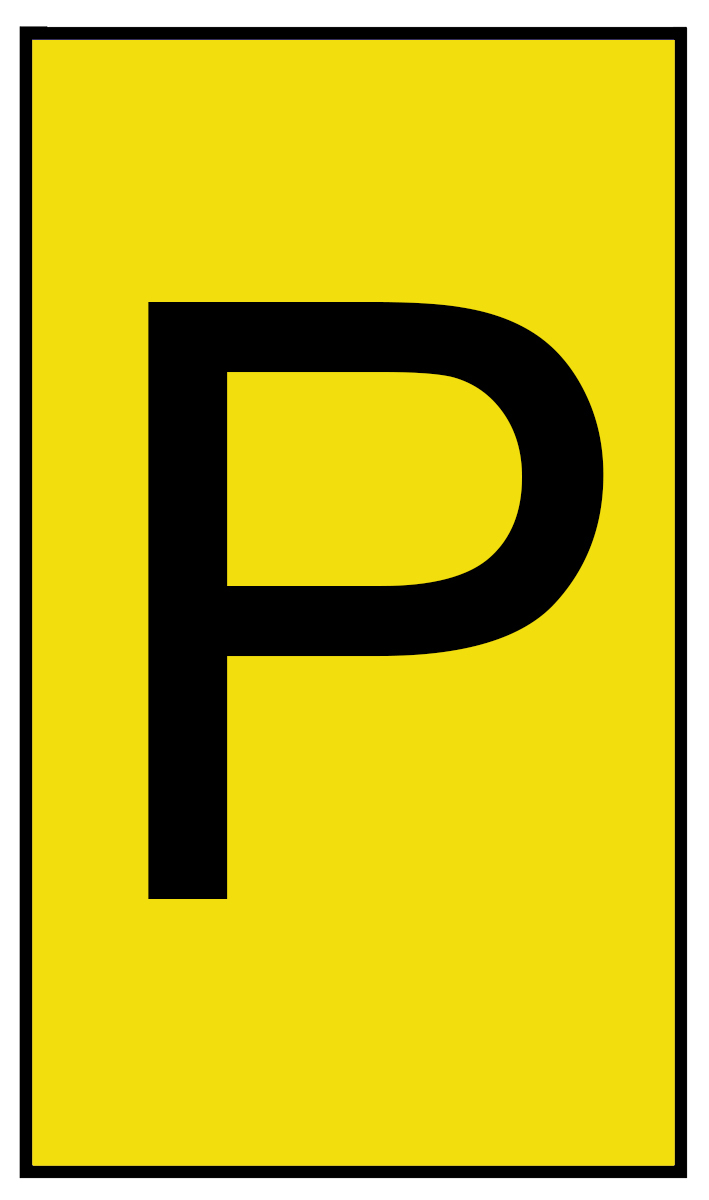 HellermannTyton Ovalgrip Slide On Cable Markers, Black on Yellow, Pre-printed "P", 1.7 → 3.7mm Cable, 901-10669