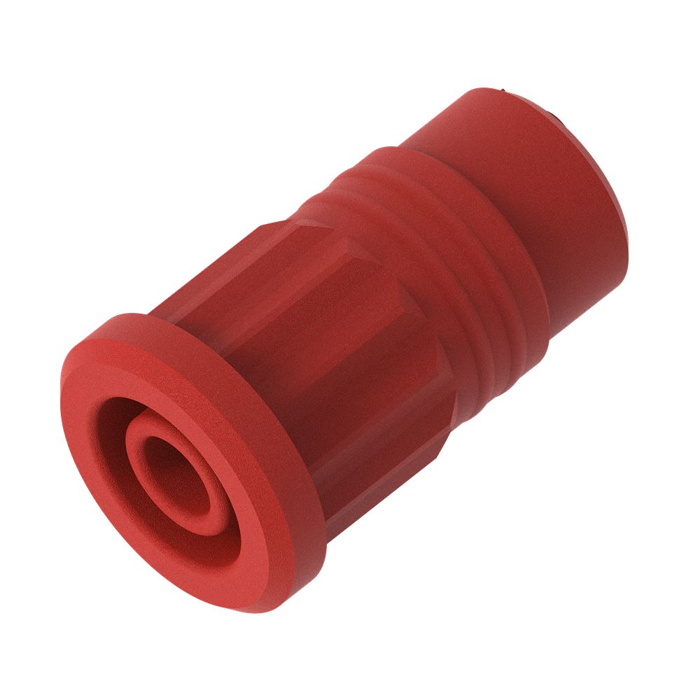 Electro PJP Red Female Banana Socket, 4 mm Connector, Press Fit Termination, 36A, 1kV, Nickel Plating