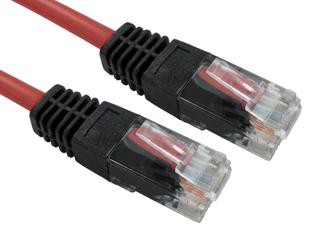 RS PRO, 10m Cat5e, Red RJ45 to Male RJ45 Male, UTP Unshielded, Terminated PVC Sheath