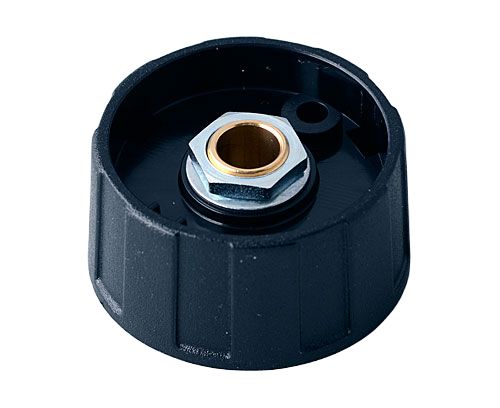OKW 31mm Black Potentiometer Knob for 6mm Shaft Round Shaft, A2531060