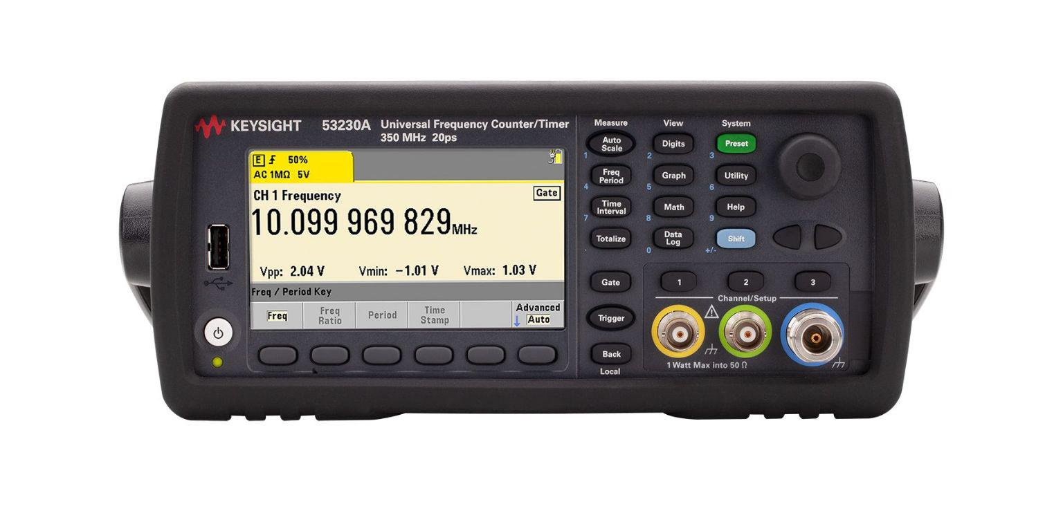 Keysight Technologies 53230A Frequency Counter, 0 Hz Min, 350MHz Max, 12 Digit Resolution - Factory Calibrated