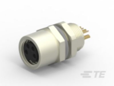 TE Connectivity Circular Connector, 4 Contacts, Front, M8 Connector, Socket, Female, IP67, M8 Series