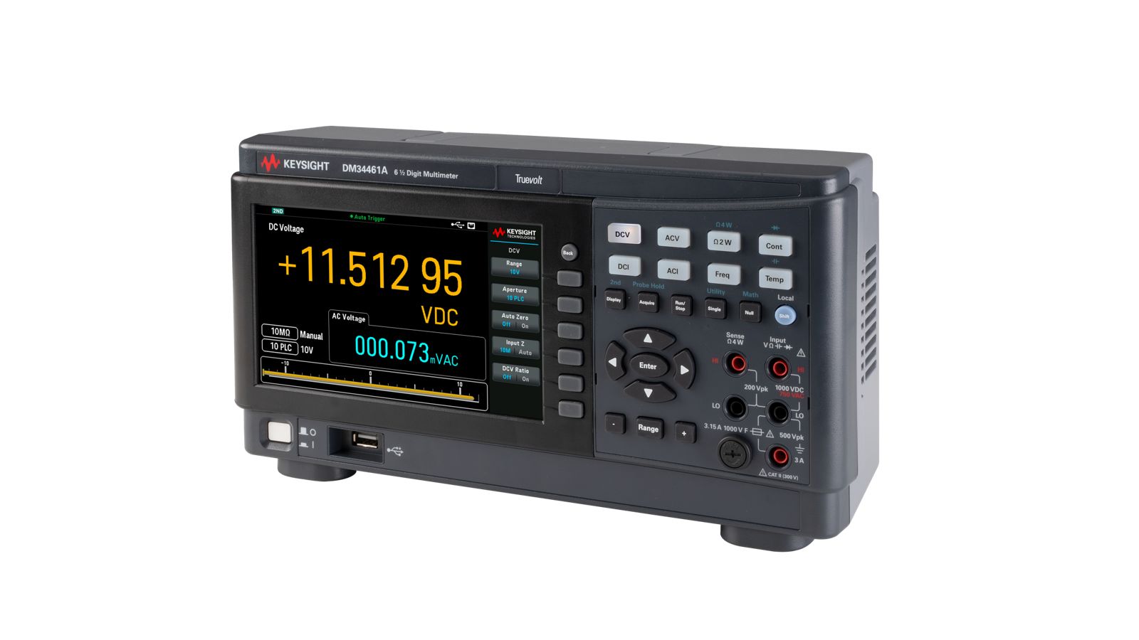 Keysight Technologies DM34461A Graphic Colour Digital Multimeter, True RMS, 3A ac Max, 3A dc Max, 750V ac Max - RS