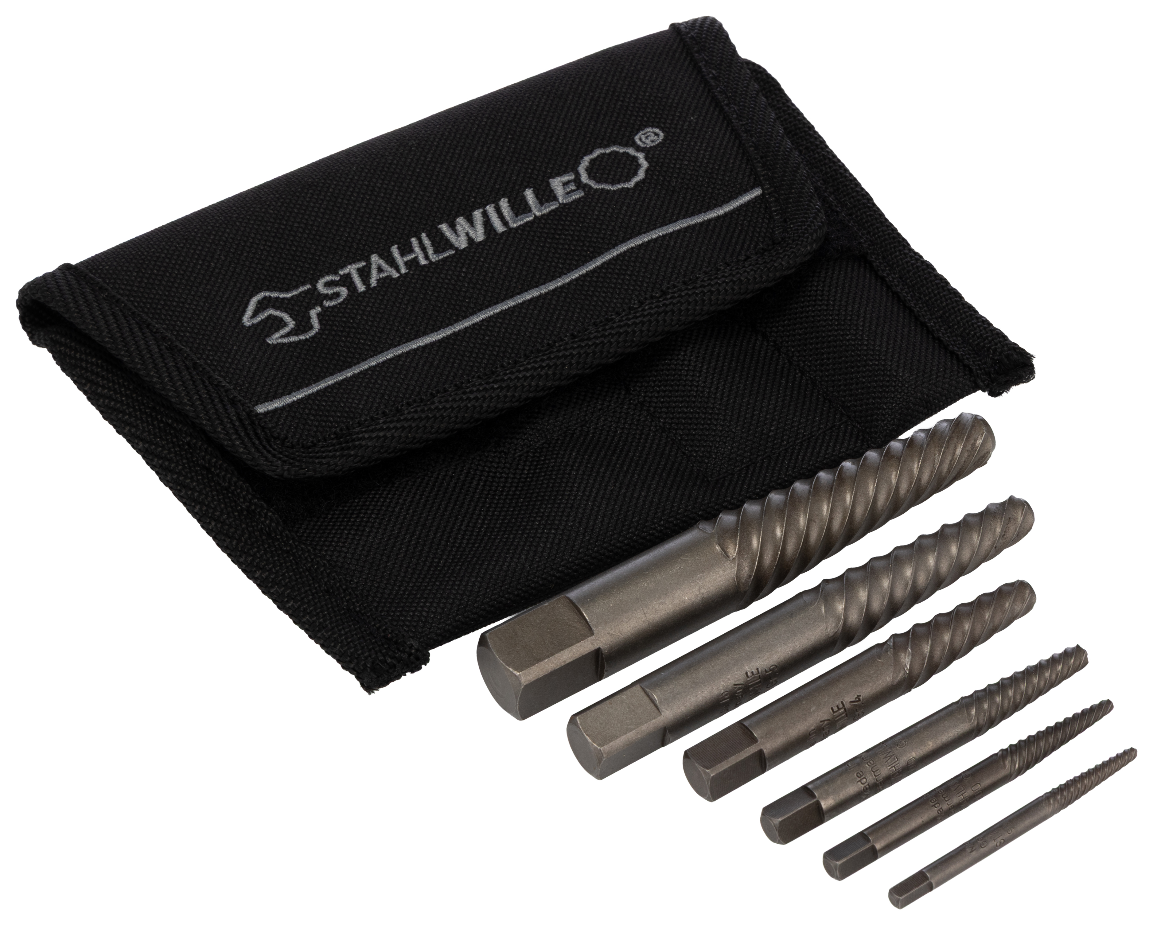 STAHLWILLE 6 piece Chrome Vandium Steel Screw Extractor Set