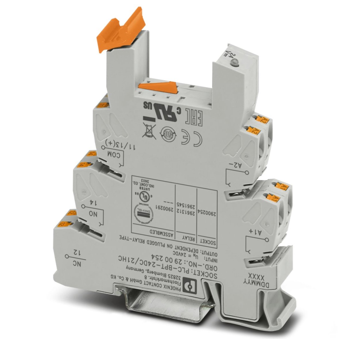 Phoenix Contact PLC-BPT- 24DC/21HC DIN Rail Relay Socket