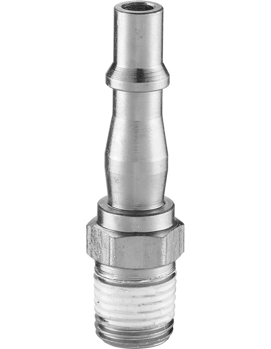 PREVOST Treated Steel Male Plug for Pneumatic Quick Connect Coupling, G 1/4 Male Threaded