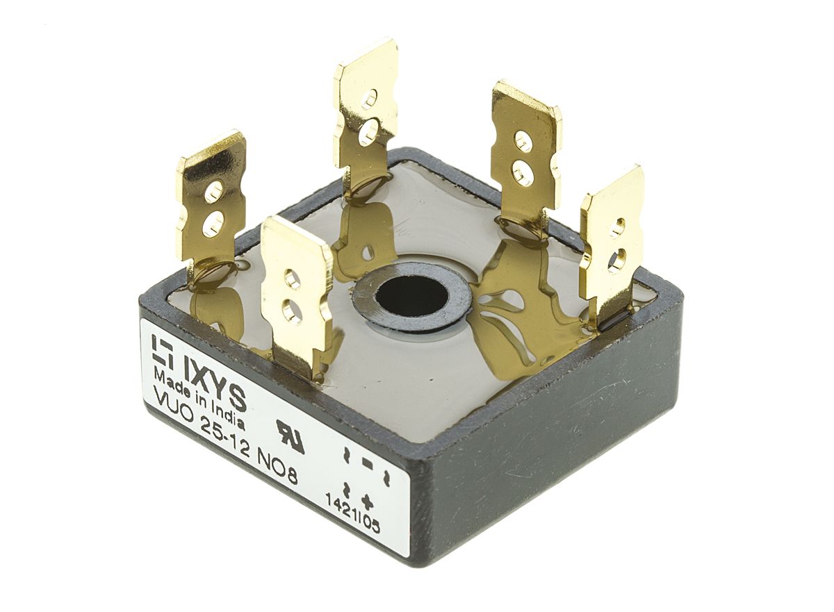IXYS Bridge Rectifier Module, 25A, 1200V, 3-phase, 5-Pin