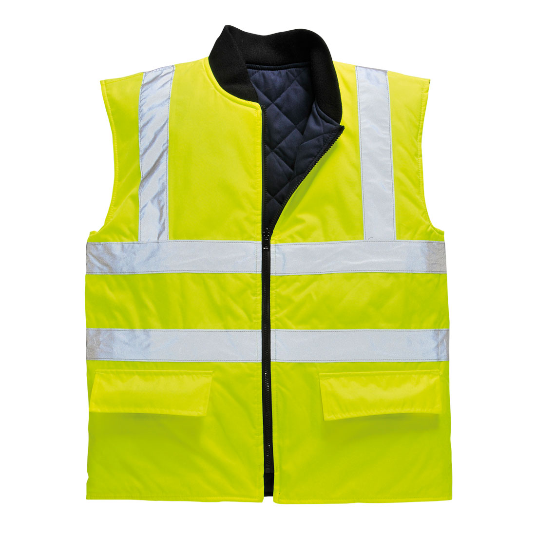 Portwest Yellow Hi Vis Bodywarmer, XL