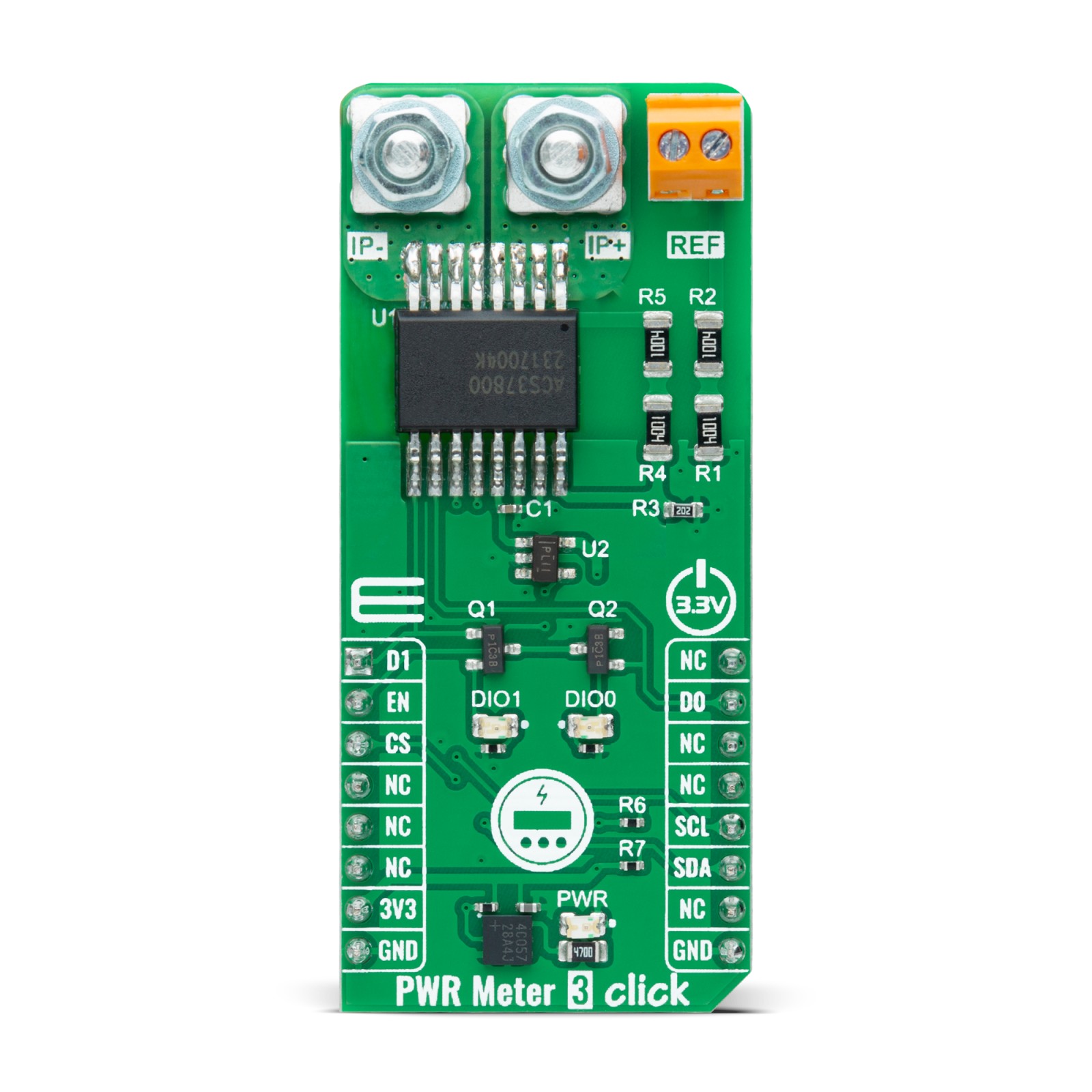 MikroElektronika MIKROE-6257, PWR Meter 3 Click - 30A Power Monitor Development Board for mikroBUS for Power Monitor