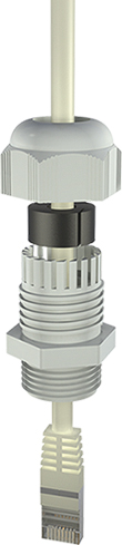 Bopla Light Grey Polyamide Cable Gland, M25 Thread, 3mm min., 8mm max.