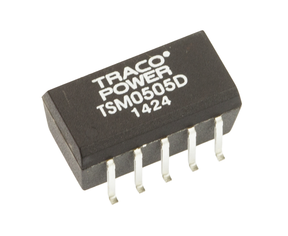 TRACOPOWER TSM DC-DC Converter, ±5V dc/ ±100mA Output, 4.5 → 5.5 V dc Input, 1W, Surface Mount, +85°C Max Temp
