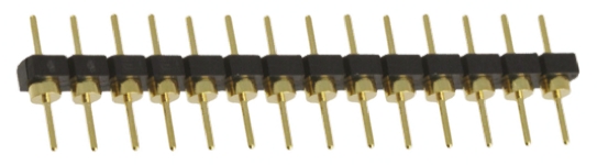Samtec BBL Series Straight Through Hole Pin Header, 14 Contact(s), 2.54 mm Pitch, 1 Row, Unshrouded