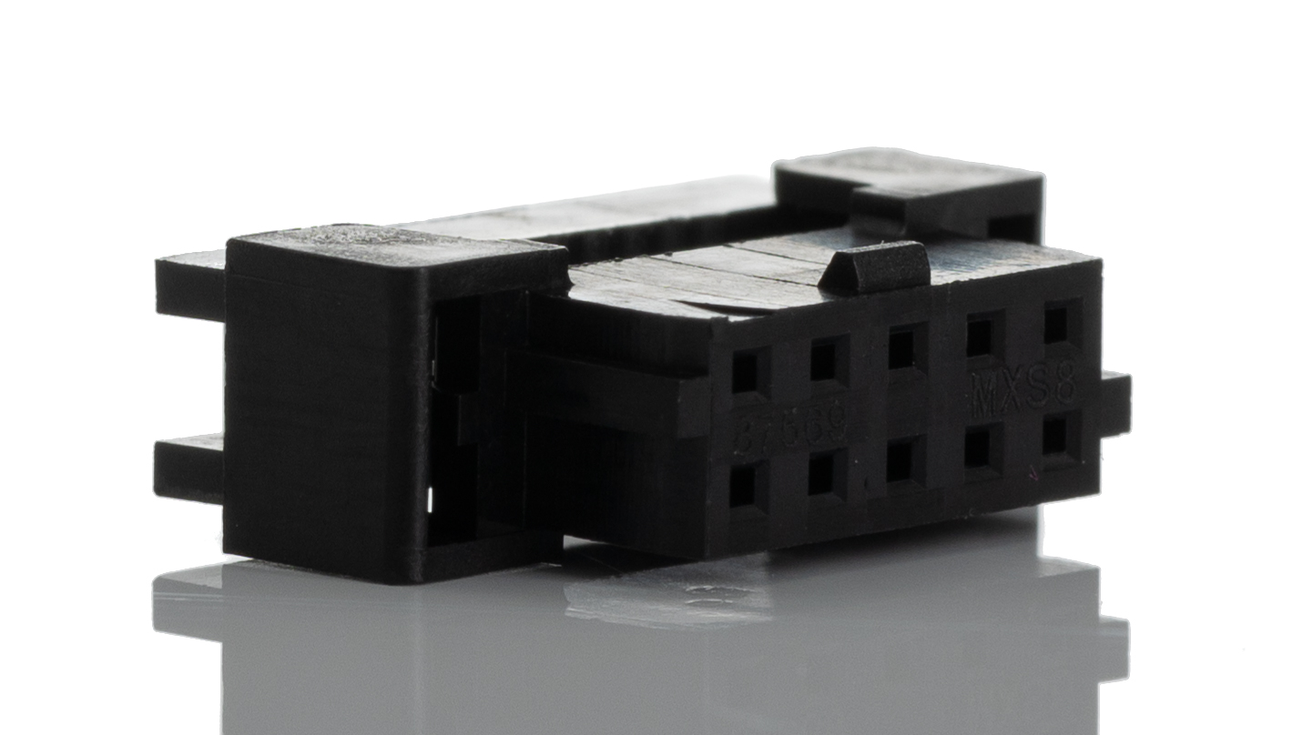 Molex Milli-Grid Series Straight Through Hole Mount PCB Socket, 10-Contact, 2-Row, 2mm Pitch, IDC Termination