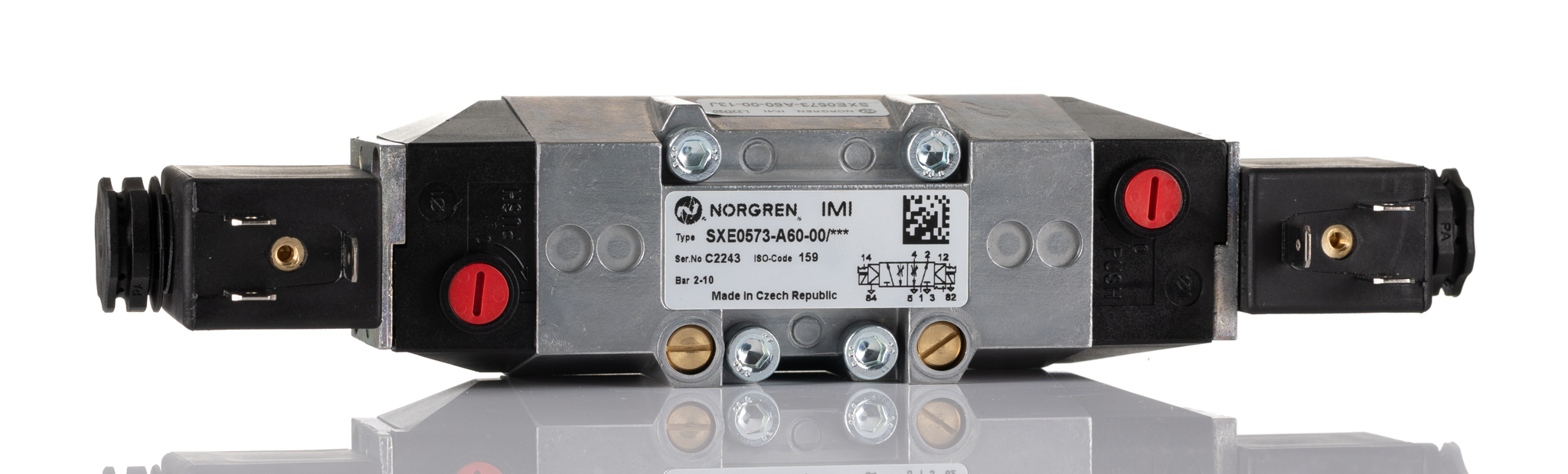 Norgren 5/2 Pneumatic Solenoid Valve - Solenoid/Solenoid ISO Star Series 24V dc, SXE0573-A60-00-13J
