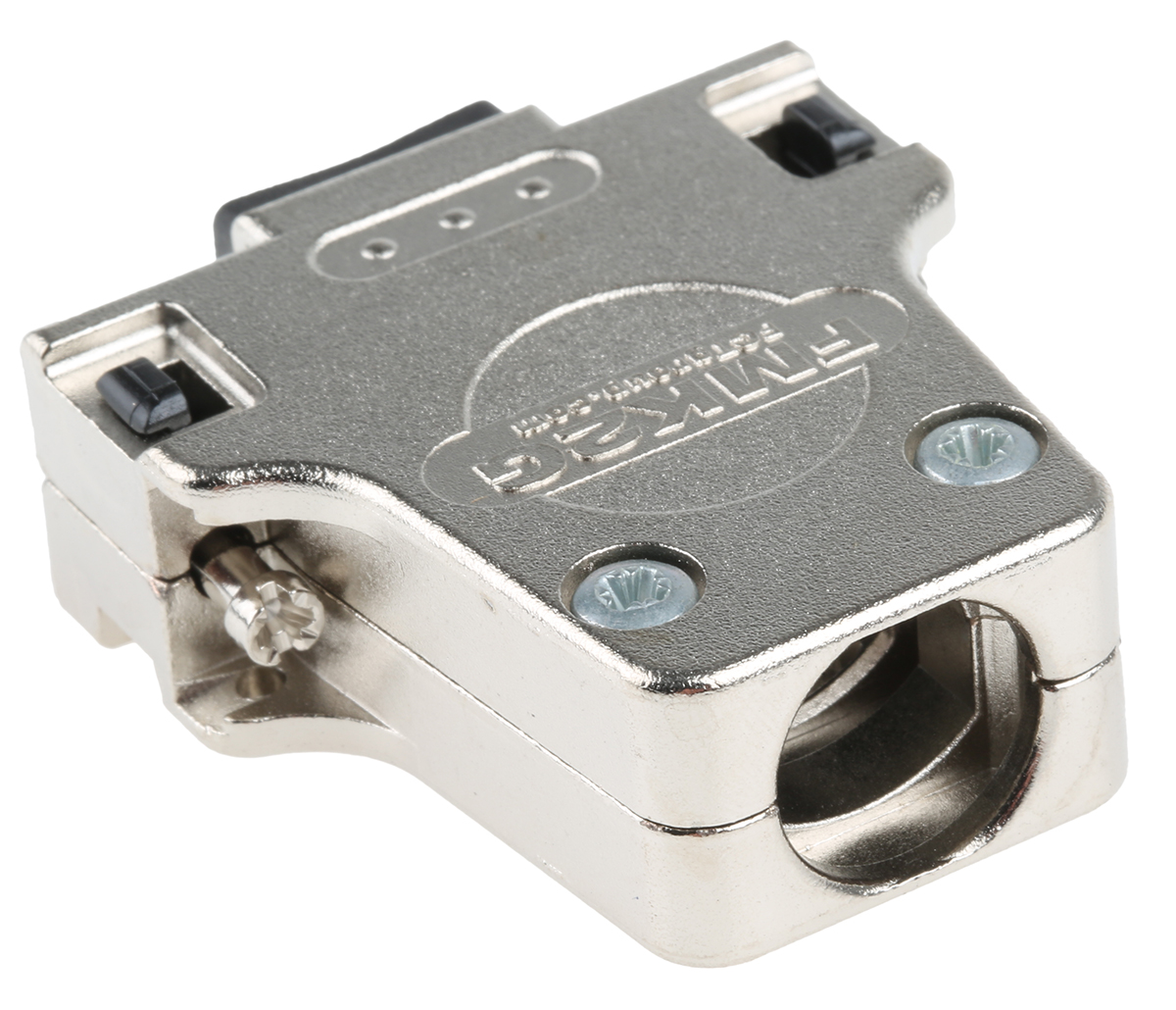 FCT from Molex FMK Series Die Cast Zinc D Sub Backshell, 15 Way, Strain Relief