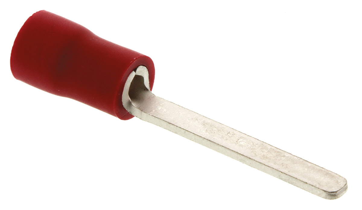 JST , FV Insulated Crimp Blade Terminal 18mm Blade Length, 0.25mm² to 1.65mm², 22AWG to 16AWG, Red