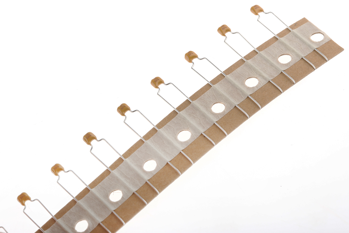 Vishay 100nF Multilayer Ceramic Capacitor MLCC, 50V dc V, ±10% , Through Hole