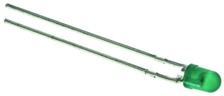 Kingbright2.5 V Green LED 3mm Through Hole, L-132XGD
