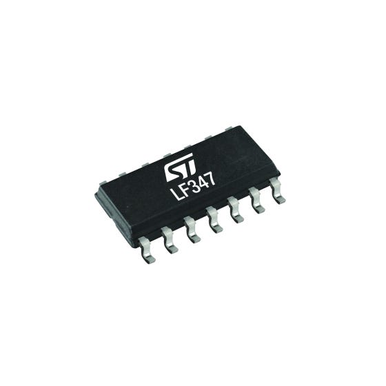 LF347D STMicroelectronics, Operational Amplifier, Op Amps, 4MHz, 6 → 36 V, 14-Pin SO14