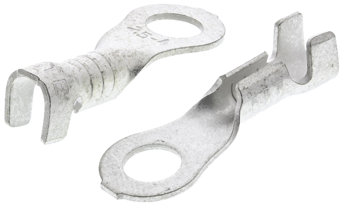 JST, LRB Uninsulated Ring Terminal, M4 Stud Size, 1mm² to 2.5mm² Wire Size