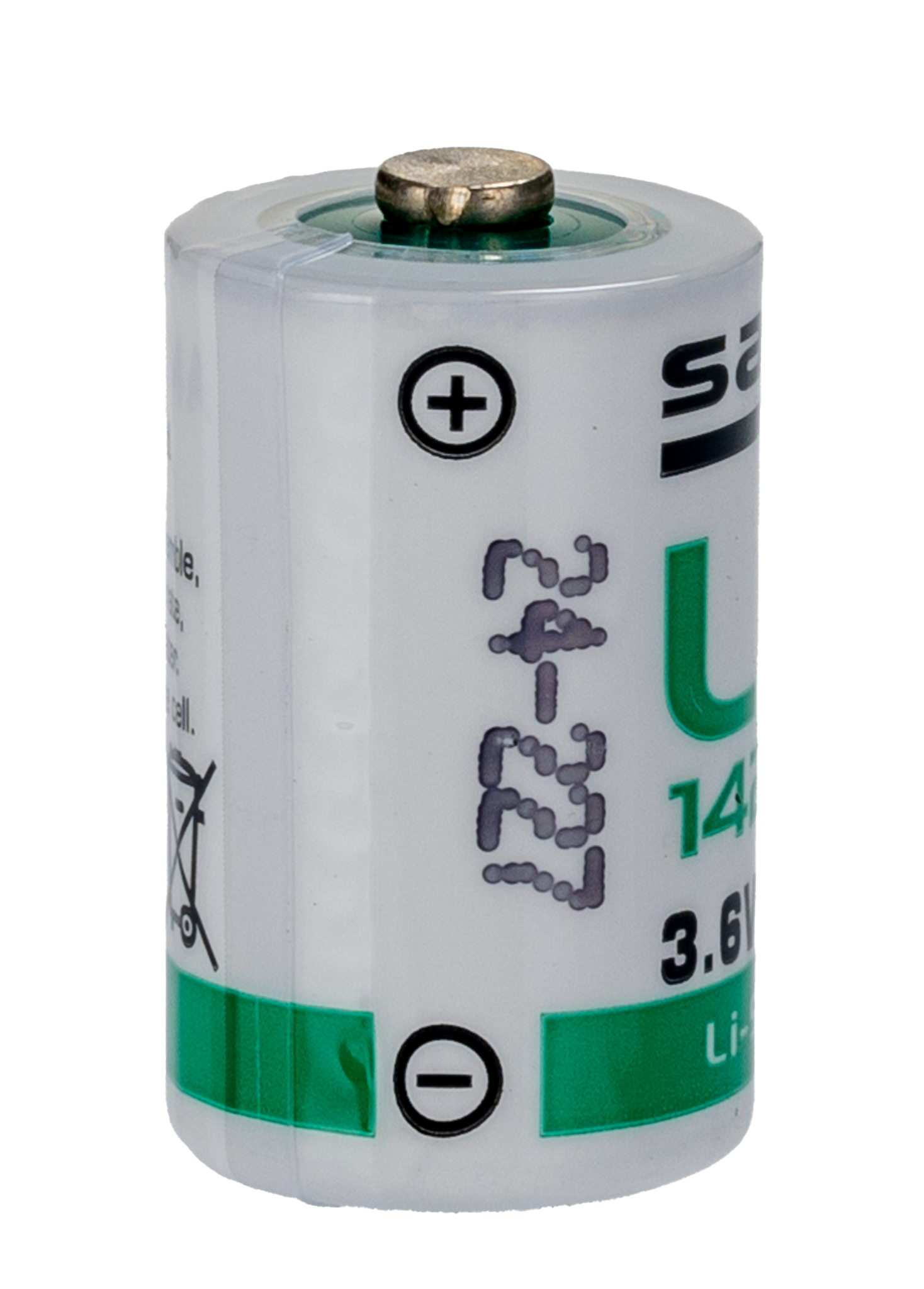 Saft Lithium Thionyl Chloride 3.6V, 1/2 AA Battery