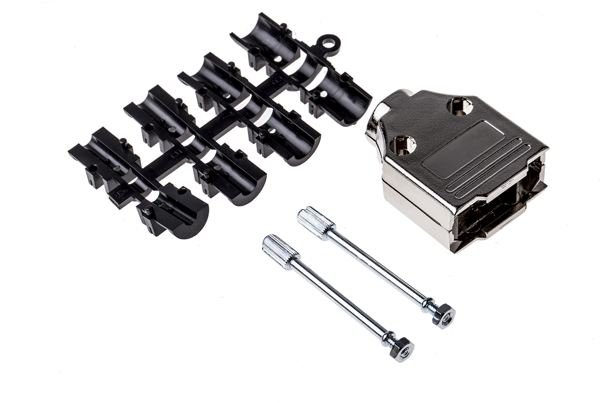 MH Connectors MHDTPK Series ABS D Sub Backshell, 9 Way, Strain Relief