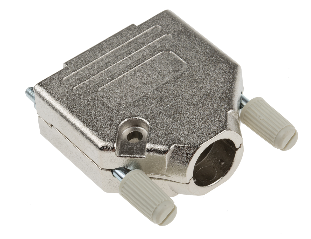 MH Connectors MHDTZK-RA Series Zinc D Sub Backshell, 15 Way, Strain Relief