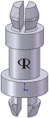 MSPS-7-01 , 11.1mm High Nylon PCB Post for 4mm PCB Hole, 4.6mm Base