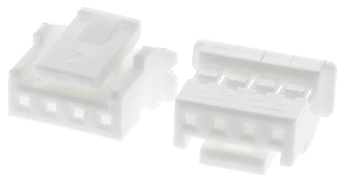JST, PA Female Connector Housing, 2mm Pitch, 4 Way, 1 Row