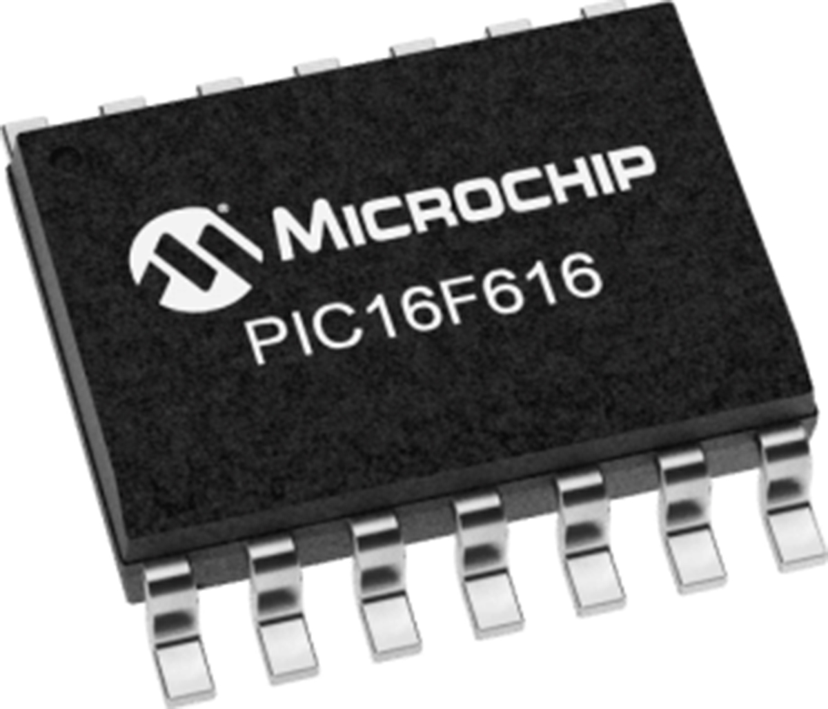 Microchip, 8bit PIC, PIC16F Microcontroller, 20MHz, 3.5 kB Flash, 14-Pin SOIC