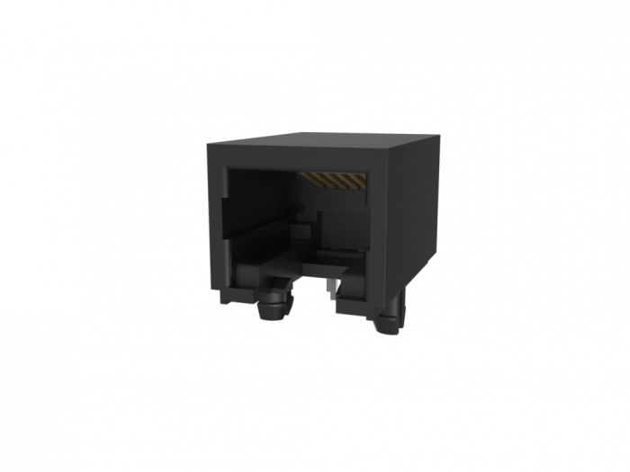 Amphenol Communications Solutions RJE05 Series Female Ethernet Connector, Through Hole, Cat3, Nickel Plated Copper