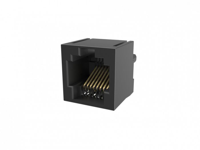 Amphenol Communications Solutions RJE08 Series Female Ethernet Connector, Through Hole, Cat3 1x1 Port 1 -Way