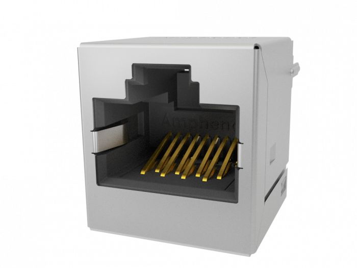 Amphenol Communications Solutions RJE44 Series Female Ethernet Connector, Through Hole, Cat5e 1x1 Port 1 -Way