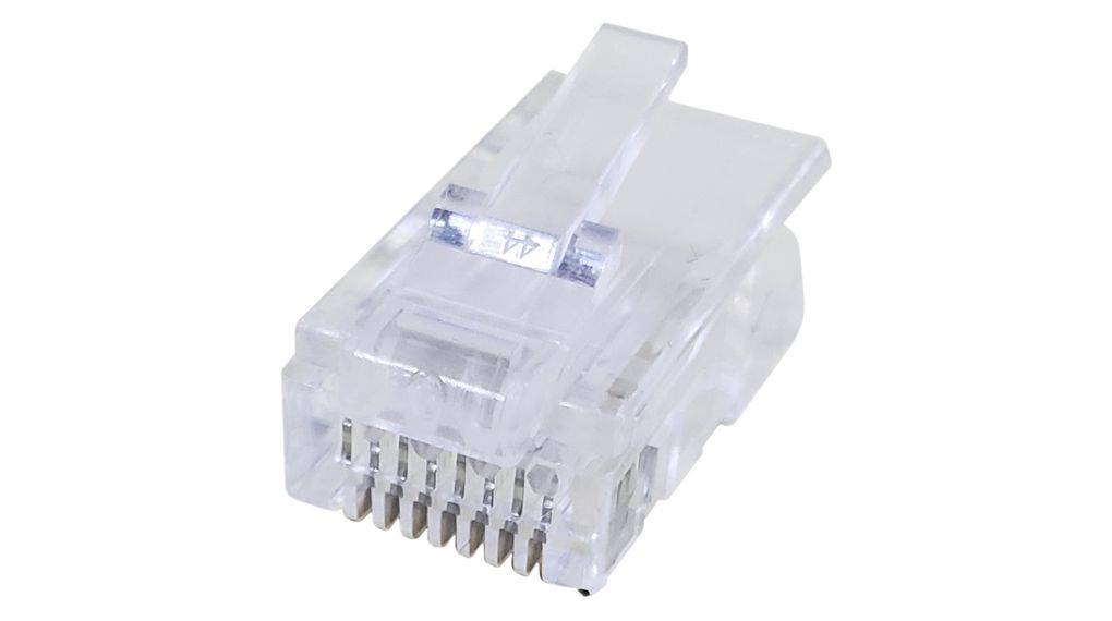 RND RND 205 Series Plug RJ45 Connector, Cable Mount, Cat6 1 Port 8 -Way