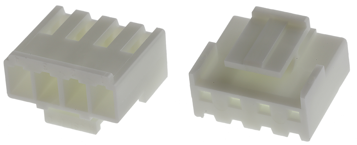 JST, VHR Female Connector Housing, 3.96mm Pitch, 4 Way, 1 Row