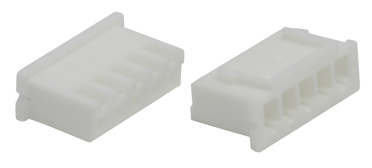 JST, XHP Female Connector Housing, 2.5mm Pitch, 5 Way, 1 Row